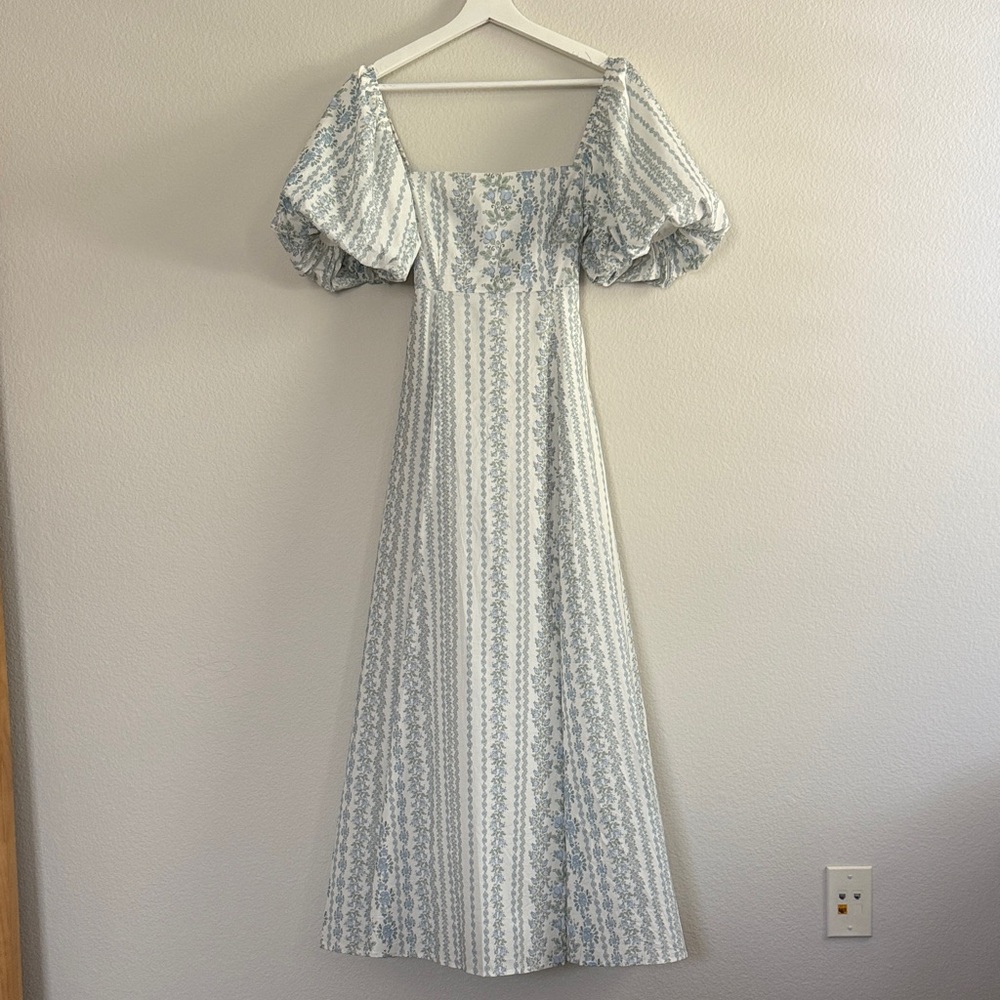 Mable Midi Puff Sleeve Floral Dress